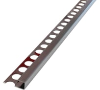 Окантовочный профиль из нержавеющей стали РУССКИЙ ПРОФИЛЬ РПН-04 12 серебро сатин 0,5мм AISI 201 2,7м 4680427162961