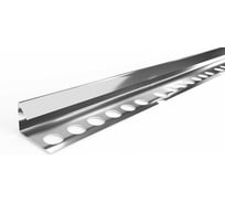 Профиль окантовочный внутренний под плитки ЛУКА (8 мм, 2,7 м, полированная нерж. сталь) УТ000042922