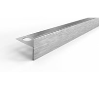 Профиль угловой F-образный под плитку ЛУКА (10 мм, 2,7 м, нержавеющая сталь) УТ000063946