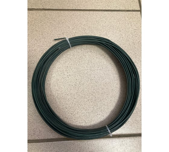 Проволока металлическая с полимерным покрытием СЕТКА АЛЬКОР d2,5 мм бухта 100 м +/- 10 процентов, темно-зеленая 90276