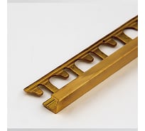 Профиль Z-образный латунный Progress profiles spa 10 мм, 2,7 м, Полированный, бронза УТ000066550