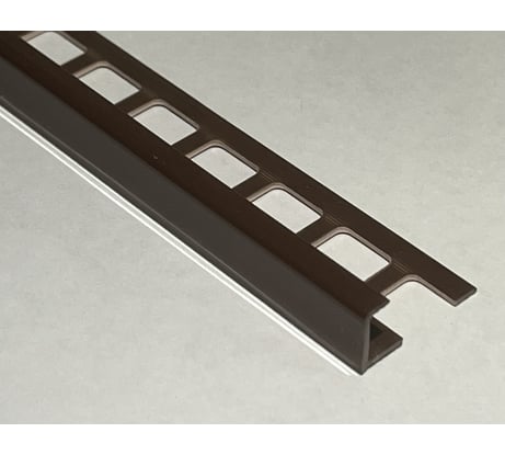 Наружный профиль для плитки DECONIKA 10 мм, 2.5 м, 019-G Коричневый глянец Д-Пл10-Н 019-0 КОР-Г