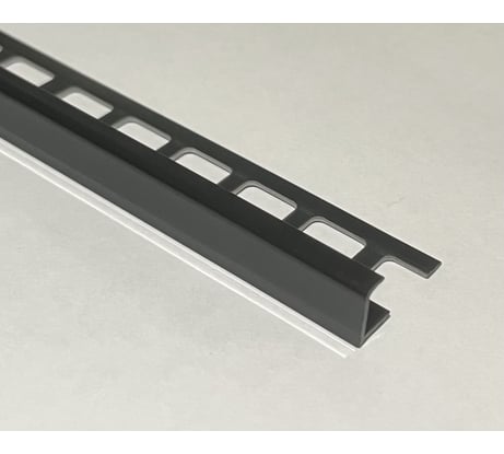 Наружный профиль для плитки DECONIKA 8 мм, 2.5 м, 007-G Черный глянец Д-Пл8-Н 007-0 ЧЕР-Г
