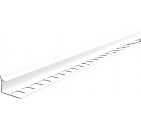 Внутренний профиль для плитки DECONIKA 10 мм, 2.5 м, 001-G Белый глянец Д-Пл10-В 001-0 БЕЛ-Г