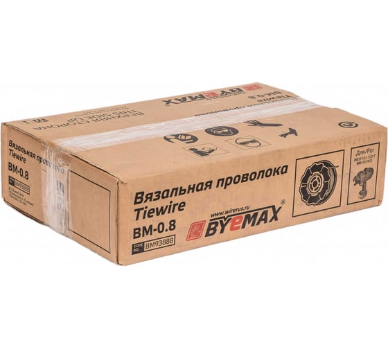 Вязальная проволока для арматуры на катушке BYEMAX 95 м, 0.8 мм, 35 шт BM93888