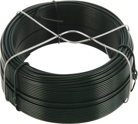 Проволока с ПВХ покрытием СИБРТЕХ зеленая 1,5мм длина 50м 47772