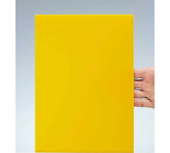 Оргстекло Papa Plastic темно-желтое, литое, светорассеивающее, 40х30 см, 3 мм, 1 лист. ZHEL-TEM-40-30-3