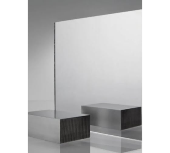 Зеркальный пластик Papa Plastic акрил, серебро, 60х40 см, 2 мм, 1 лист. ZERK-S-60-40-2