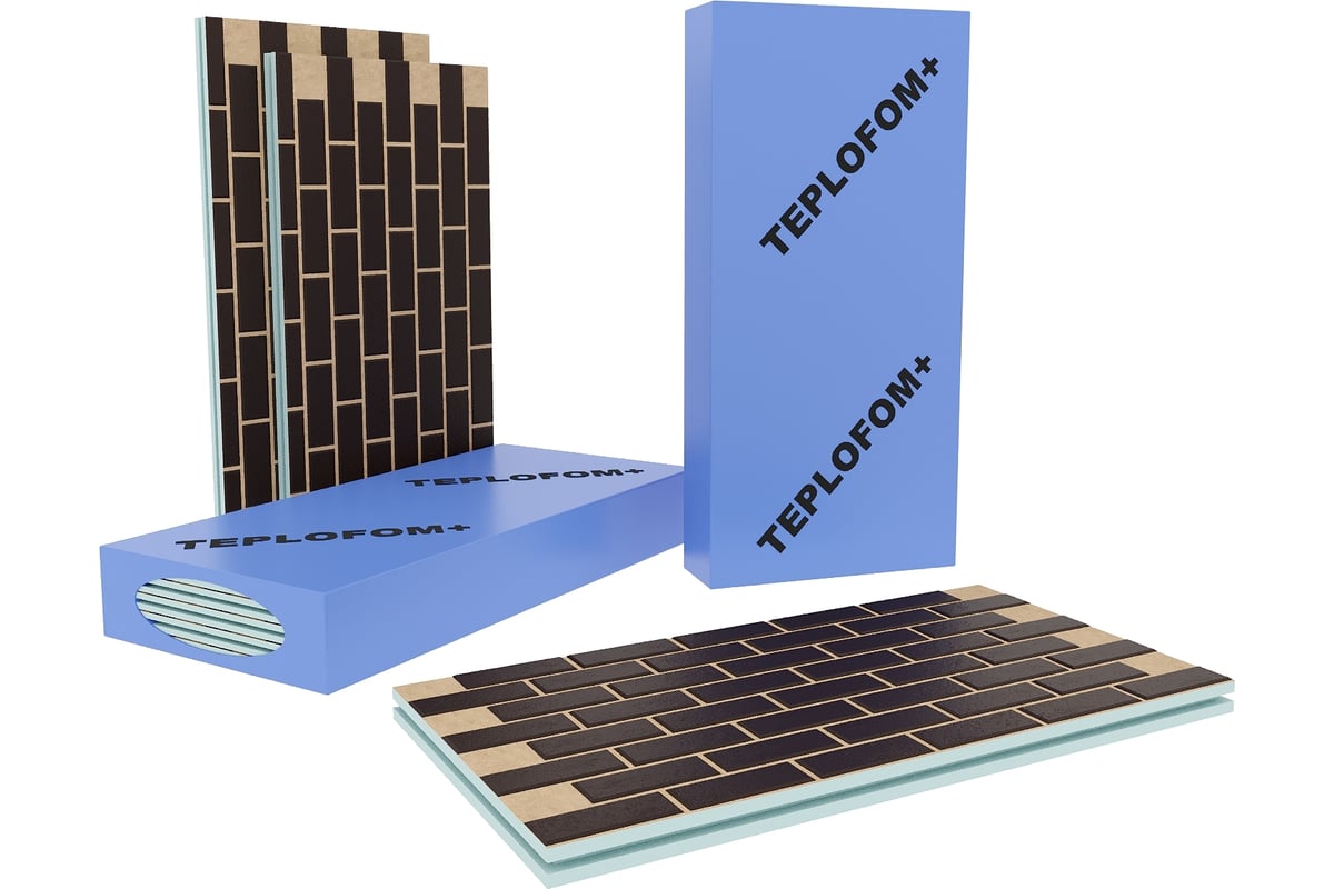 Фасадная панель декоративная под кирпич Teplofom+ 30мм 4 шт (2.88 м2) для  наружной отделки дома и утепление стен ТП/ШОКТ30 - выгодная цена, отзывы,  характеристики, фото - купить в Москве и РФ