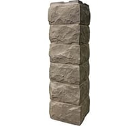 Угол наружный к фасадной панели FINEBER Скол 3D-Facture, дымчатый 589x146 мм, 9 шт., FB.FP.DA.OC.SK.3DF.cSm