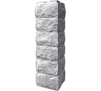 Угол наружный к фасадной панели FINEBER Скол 3D-Facture, светло-серый 589x146 мм, 9 шт., FB.FP.DA.OC.SK.3DF.cLgr