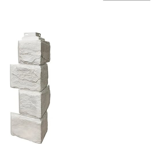 Угол наружный FINEBER к фасадной панели Камень природный, жемчужный 455x137 мм, 4 шт., FB.F.ST2.a1.E.22.4 1