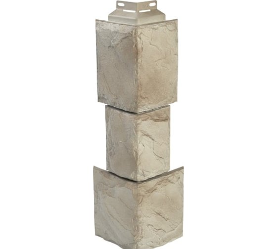 Угол наружный FINEBER Камень дикий, мелованный белый 485x143 мм, 4 шт., FB.FP.WLD.OC.18.4 1