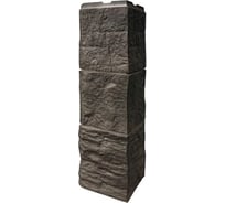 Угол наружный FINEBER к фасадной панели Блок, тёмно-серый 589x155 мм, 4 шт., FB.F.BL.b1.E.43.4