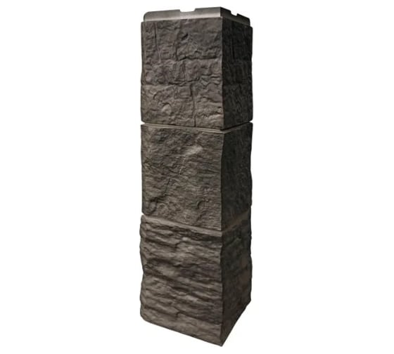 Угол наружный FINEBER к фасадной панели Блок, тёмно-серый 589x155 мм, 4 шт., FB.F.BL.b1.E.43.4 1