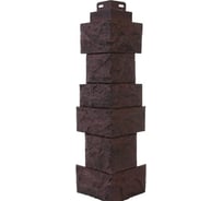 Угол наружный FINEBER Камень дикий, коричневый 485x143 мм, 4 шт., FB.FP.WLD.OC.17.4