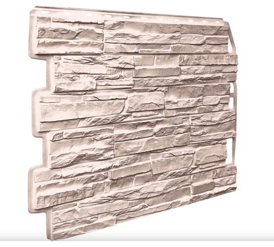 Фасайдинг FINEBER Дачный Скол 3D-Facture, светло-бежевый, шт 795x595 мм, 10 шт., 0,41м² FB.FP.DA.SK.3DF.cLbe