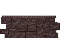 Фасадная панель Grand Line Дикий камень Classic шоколадный 10 штук в упаковке 410883