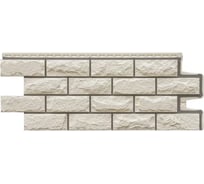 Фасадная панель Grand Line Колотый камень Design молочный со швом RAL 7004 10 штук в упаковке 379960