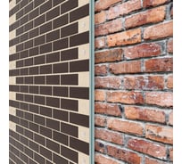 Фасадная панель Teplofom+ с финишной отделкой цвет "Шоколад" подложка "Слоновая кость" 1250x600x50 мм, упаковка 2 шт. П012К008Т50/2