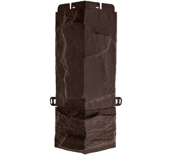 Наружный угол к фасадным панелям коллекции ГРАНИТ ЭКО Альта Профиль, КОРИЧНЕВЫЙ, 474?169 мм, 10 шт/уп, 8486 1