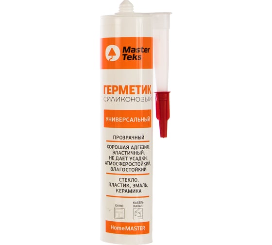 Универсальный герметик MASTERTEKS HOMEMASTER силикон. 260 мл прозрачн. 12 53393