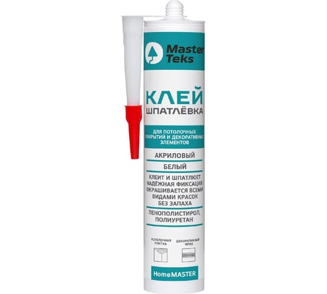 Клей-шпатлевка MASTERTEKS HOMEMASTER акрил. 400 г белый 12 53430