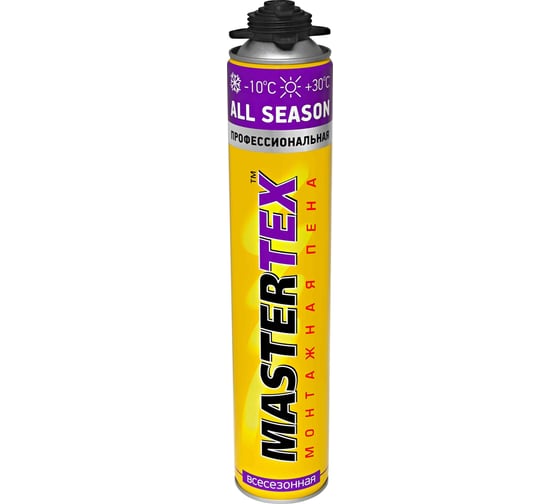 Пистолетная пена MASTERTEKS MASTERTEX PRO 750 мл всесезонная 12 53456