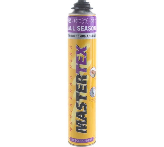 Пистолетная пена MASTERTEKS MASTERTEX PRO 750 мл всесезонная 12 53456
