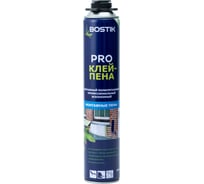 Клей-пена Bostik PRO монтажный, полиуретановый, профессиональный, всесезонный, 800 мл 50009020