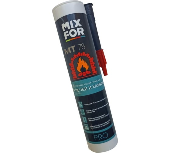 Герметик MIXFOR MT-78 HiTemp +1500Ct, 260 мл черный 10046289