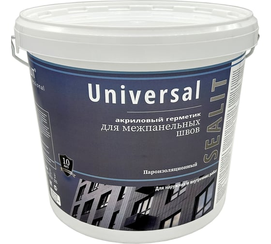 Акриловый герметик для межпанельных швов Sealit Universal широкого спектра, 7 кг, серый 117006 1