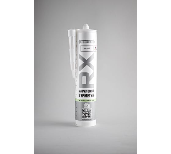 Комплект акриловый герметик RX Formula для трещин и швов, белый, 260 мл, 11 шт. + пистолет - выжиматель 88-0-0-087