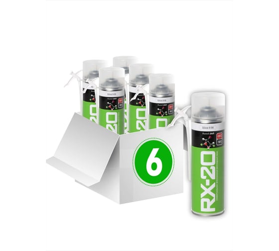 Комплект монтажная пена RX с трубочкой, всесезонная, -20, 450 г, 6 шт. 88-0-0-062 1