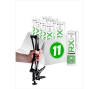 Комплект cиликоновый герметик RX Formula нейтральный, белый, 260 мл, 11 шт. + пистолет - выжиматель 88-0-0-083