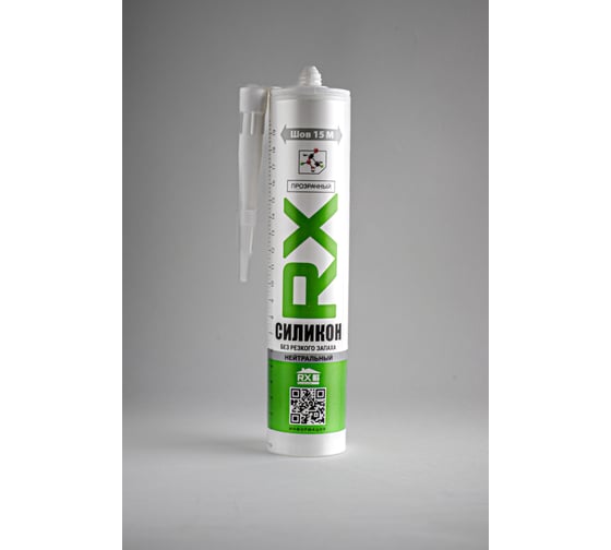 Комплект cиликоновый герметик RX Formula нейтральный, прозрачный, 260 мл, 6 шт. + пистолет - выжиматель 88-0-0-080