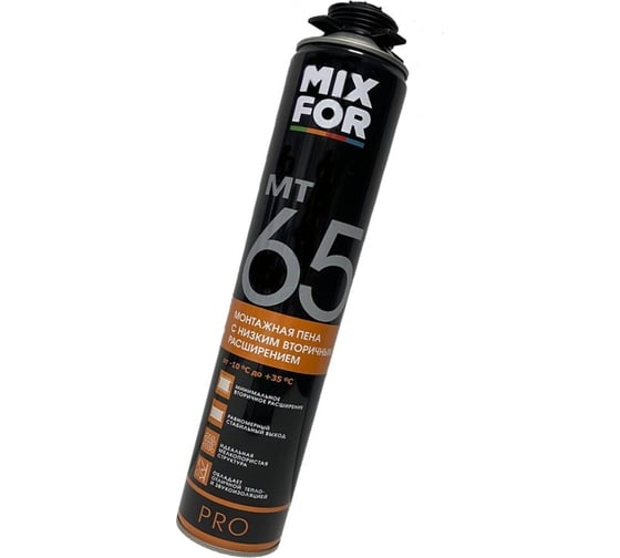 Монтажная профессиональная пена MIXFOR Foam Pro от -10 до +35 С, 750 мл МТ65