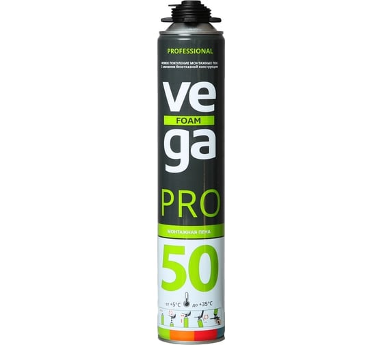 Монтажная профессиональная пена VEGA 50 Pro WINTER 750 мл A1567Z 1