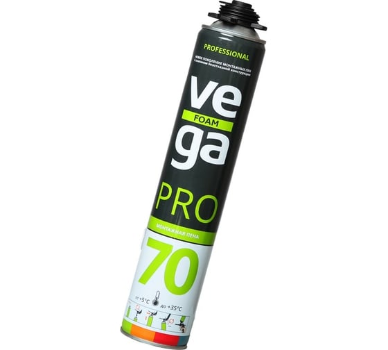 Монтажная профессиональная пена VEGA 70 Pro 900 мл А1514Z
