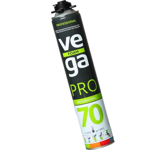 Монтажная профессиональная пена VEGA 70 Pro 900 мл А1514Z
