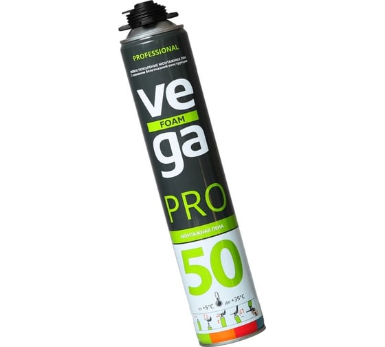 Монтажная профессиональная пена VEGA 50 Pro 750 мл А1516Z