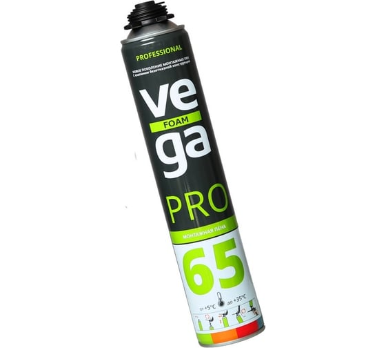Монтажная профессиональная пена VEGA 65 Pro 850 мл А1515Z