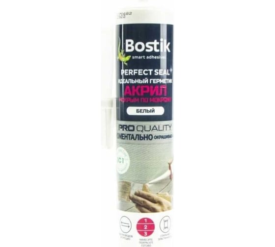 Идеальный герметик BOSTIK Perfect Seal Акрил, Мокрым по мокрому, 300 мл BOK639001P
