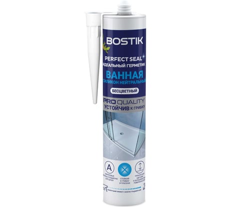 Идеальный герметик BOSTIK Perfect Seal Ванная, Силикон, Нейтральный, прозрачный, 280 мл BOK638653P