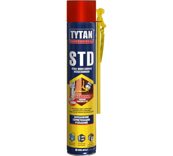 Бытовая монтажная пена TYTAN PROFESSIONAL STD эрго, всесезонная, 500 мл 251222 1
