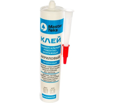 Ремонтно-монтажный клей MASTERTEKS HOMEMASTER акрил. прозрачн. 300 г 12 53427