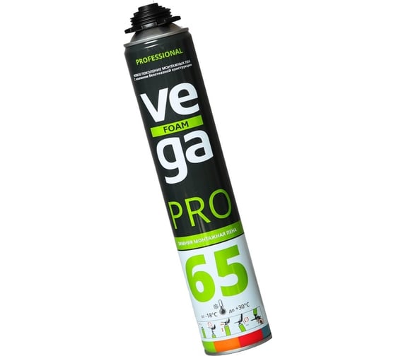 Монтажная профессиональная пена VEGA 65 Pro WINTER 850 мл A1565Z
