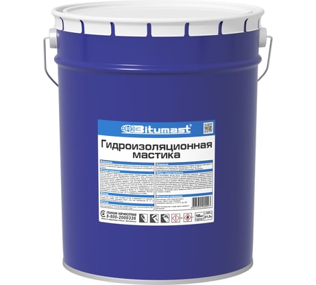 Гидроизоляционная битумная мастика, 21.5 л Bitumast 4607952900097