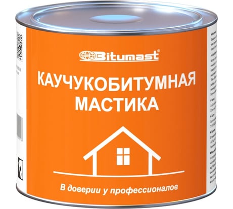Каучукобитумная мастика, 2 л Bitumast 4607952900134