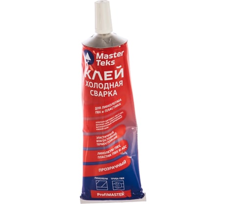 Клей MASTERTEKS PROFMASTER поливинилхлорид. холодная сварка 115 г прозрачный 18" 53 434 53434